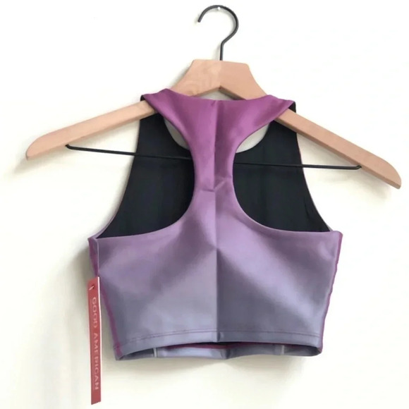 New Good American Electric Feel Ombre Contour Bra top sunset halter Racerback - Picture 10 of 16